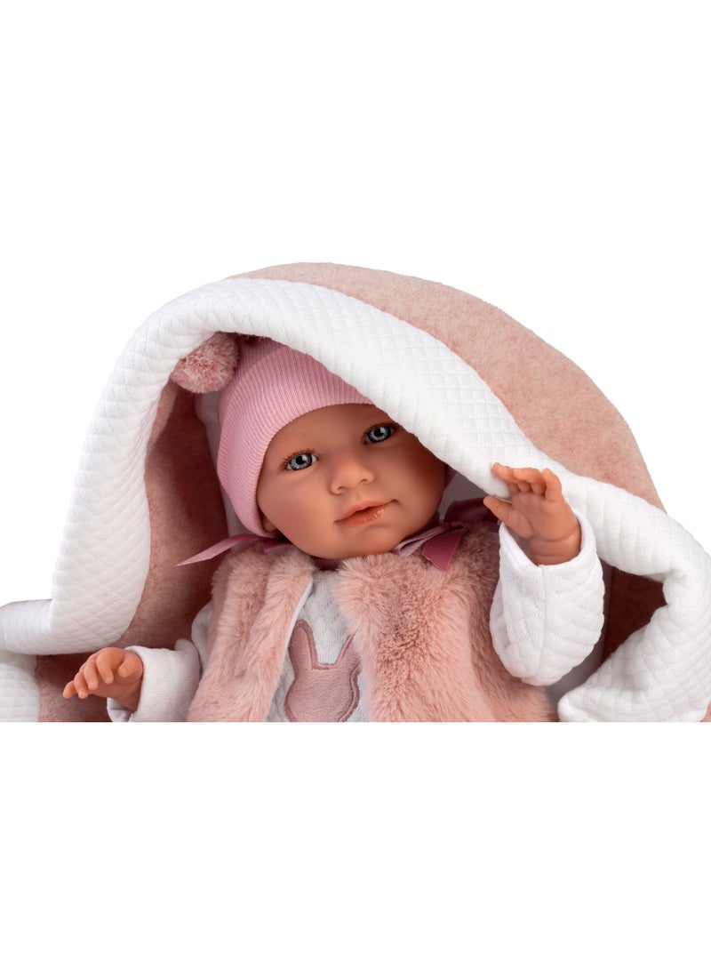 Llorens Mimi Blandita Capazo Rosa - 40cm - Image 4