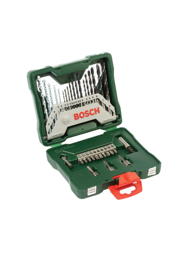 بوش طقم مفكات ومثقاب X-Line مكون من 33 قطعة باللون الرمادي والفضي 2607019325 - Image 2
