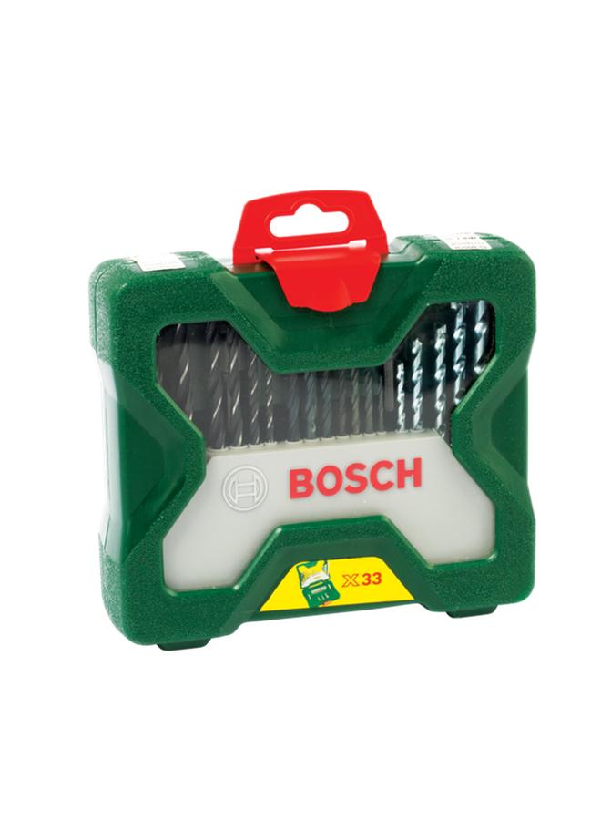 بوش طقم مفكات ومثقاب X-Line مكون من 33 قطعة باللون الرمادي والفضي 2607019325 - Image 3