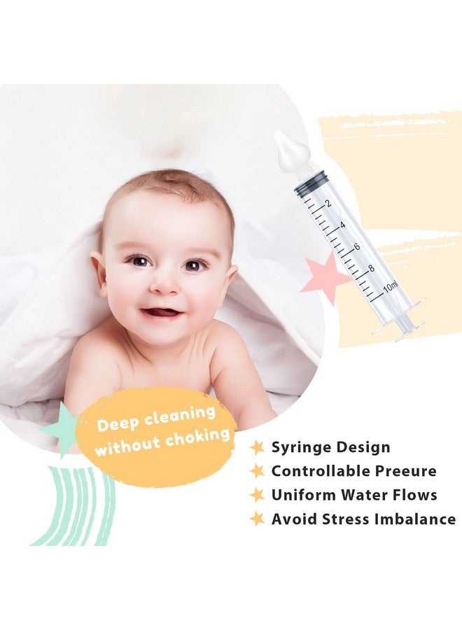Aufisi Nasal Irrigator for Baby 10ml Professional Baby Nasal Aspirator with Safe Silicone Nasal Suction Tips Portable Baby Nasal Syringe Infant Nose Cleaner 2 Pieces - Image 5