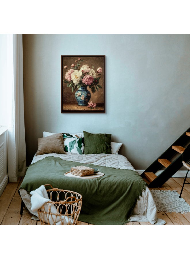 آرت دیکور  ديكور فني مؤطر قماش جدار الفن من مزهرية زهرة نباتية وعاء زهرة صورة حديثة الأزهار الفن طباعة جدار ديكور لغرفة المعيشة غرفة نوم مكتب استوديو ديكور المنزل والهدايا - Image 3