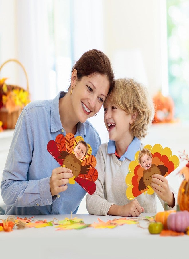 Yewfold 50Pcs Turkey Paper Cutouts, Thanksgiving Bulletin Board Decorations for DIY Craft Photo, Thanksgiving Classroom Decorations for Home Party Supplies - Image 5