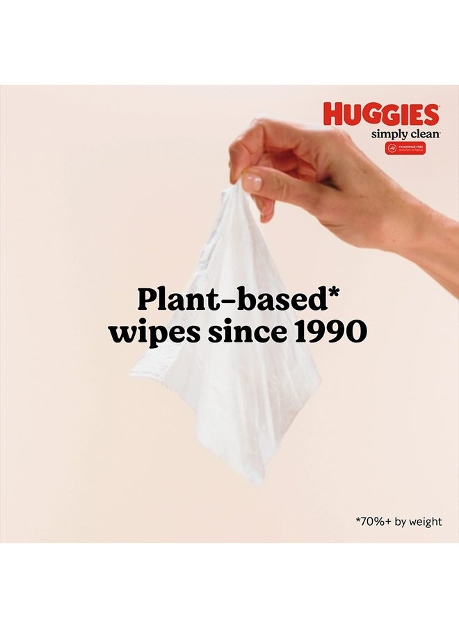 Huggies - Huggies Simply Clean Fragrance-Free Baby Wipes, Unscented Diaper Wipes, 64 Count(Pack of 11) (704 Wipes Total) - Image 1