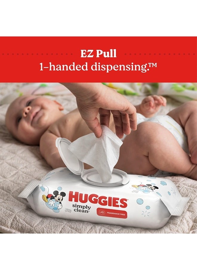 Huggies - Huggies Simply Clean Fragrance-Free Baby Wipes, Unscented Diaper Wipes, 64 Count(Pack of 11) (704 Wipes Total) - Image 1
