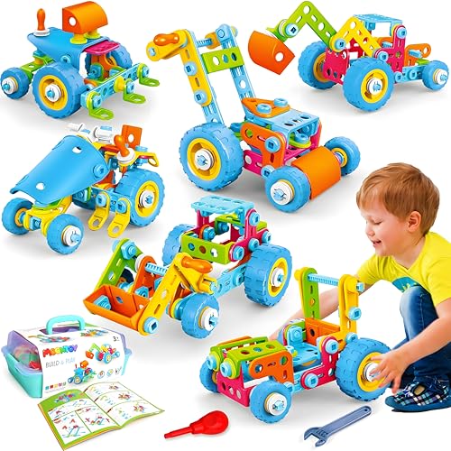 MOONTOY STEM Toys for 3 4 5 6 7 8 Year Old Boy Birthday Gift Building Toys for Kid Age 48 57 68 812 Preschool Educational Stem Kit Creative Activities for Boys Girls Christmas Idea Gift 118pcs - Image 1