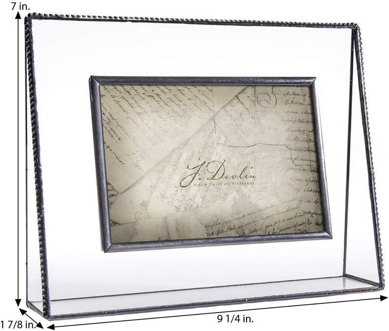 J Devlin Glass Art Baby Picture Frame Personalized for New Mom and Dad 4x6 Photo Engraved Glass Keepsake Nursery Dcor Pic 319 EP558 4x6 horizontal - Image 4
