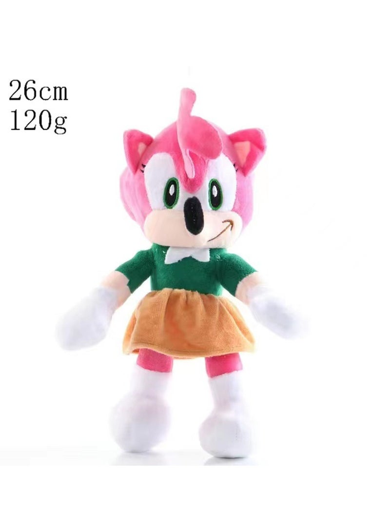 New Super Sonic Mouse Super Sonic Plush Toy Sonic Cartoon Plush Toy Doll Backpack Doll Children's Gift (Pink-26CM) - Image 2