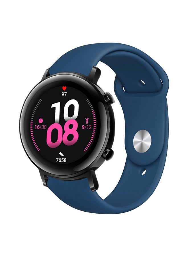Perfii Solid Silicon Replacement Band For Huawei Watch GT 2 Blue Horizon