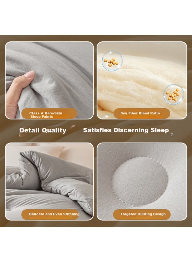 Skin-Friendly Class A 10% Soybean Quilt 6 Jin Filling 200X230Cm Spring And Autumn Four Seasons Quilt - Image 3