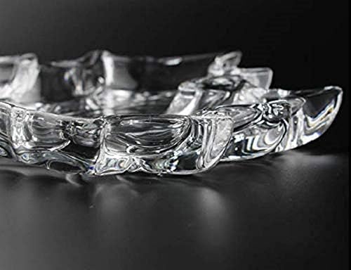 OANGO Modern Crystal Clear Leaf Shape Plate Glass Tray for - Dry Fruits, Fruits Plate, Serving Plate Home Decoration, Living Room etc (1Pcs Plate (Clear)). - Image 3