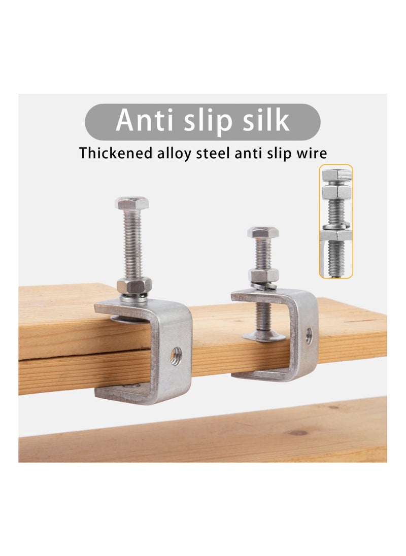 Y&D 2 Pack 304 Stainless Steel Small C Clamps, 1 Inch Mini C-Clamps Heavy Duty With Wide Jaw Opening for Woodworking and Welding Mounting, Suitable Home Professional Use (30mm)  - Image 4