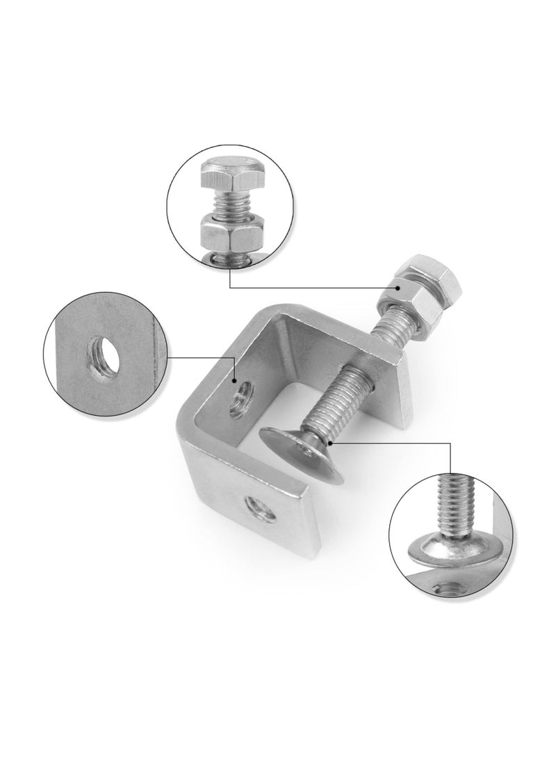 Y&D 2 Pack 304 Stainless Steel Small C Clamps, 1 Inch Mini C-Clamps Heavy Duty With Wide Jaw Opening for Woodworking and Welding Mounting, Suitable Home Professional Use (30mm)  - Image 2
