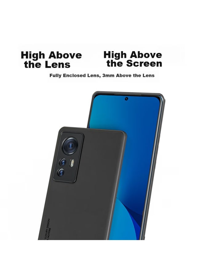 Hotfire Phone Case For Xiaomi 12, Protective Cover For Xiaomi 12s/12x, Upgraded Skin-like Lambskin Matte Lens Full Protection Silicone Case For Men And Women Gray - Image 4
