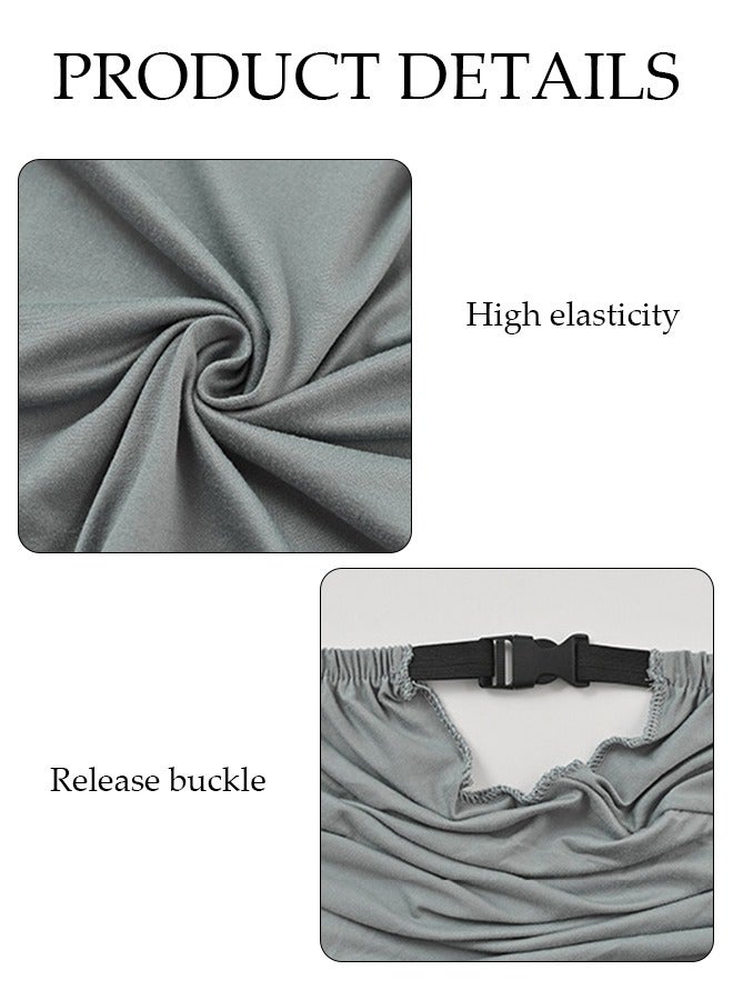 DUNISO Office Computer Game Chair Cover 1 Pair Armrest Covers Polyester Removable Ergonomic Elastic Armchair Protector Wear Resistant Stretch Elastic Covers for Desk Computer Chair Slipcover - Image 3