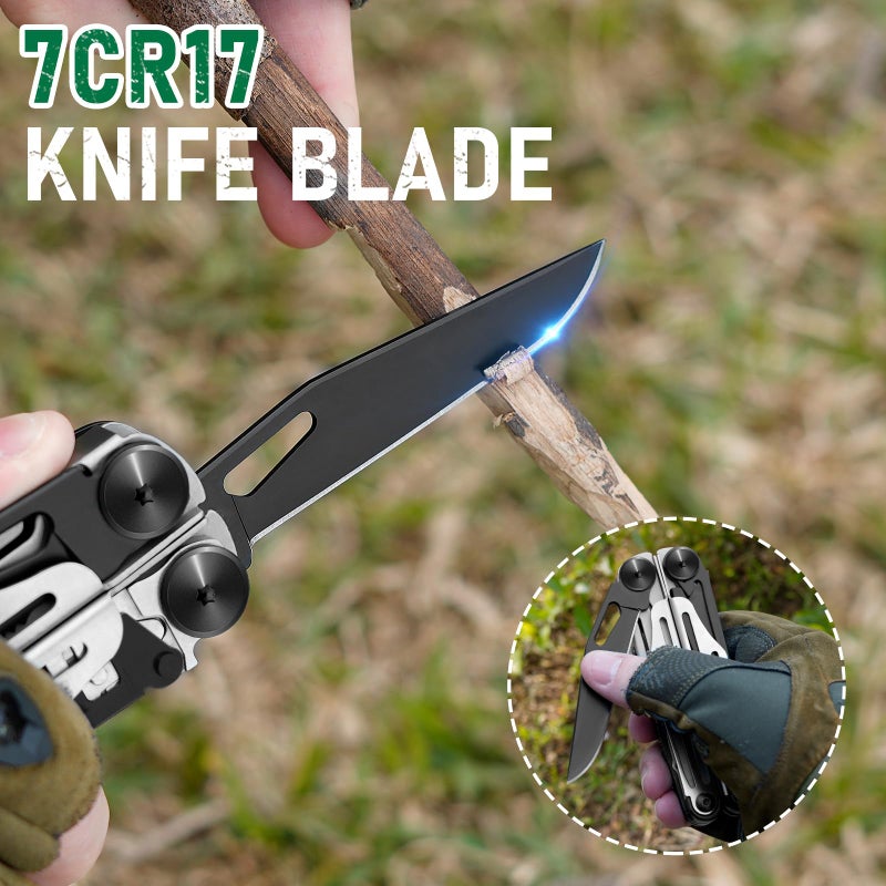 BIBURY Multitool Pliers Pro BI2045, Foldable Multitools with Replaceable Wire Cutters and Saw, Stainless Steel Multi Tool w/Upgraded Scissors and Screwdriver Set, Ideal for Camping, Hiking, Survival - Image 5