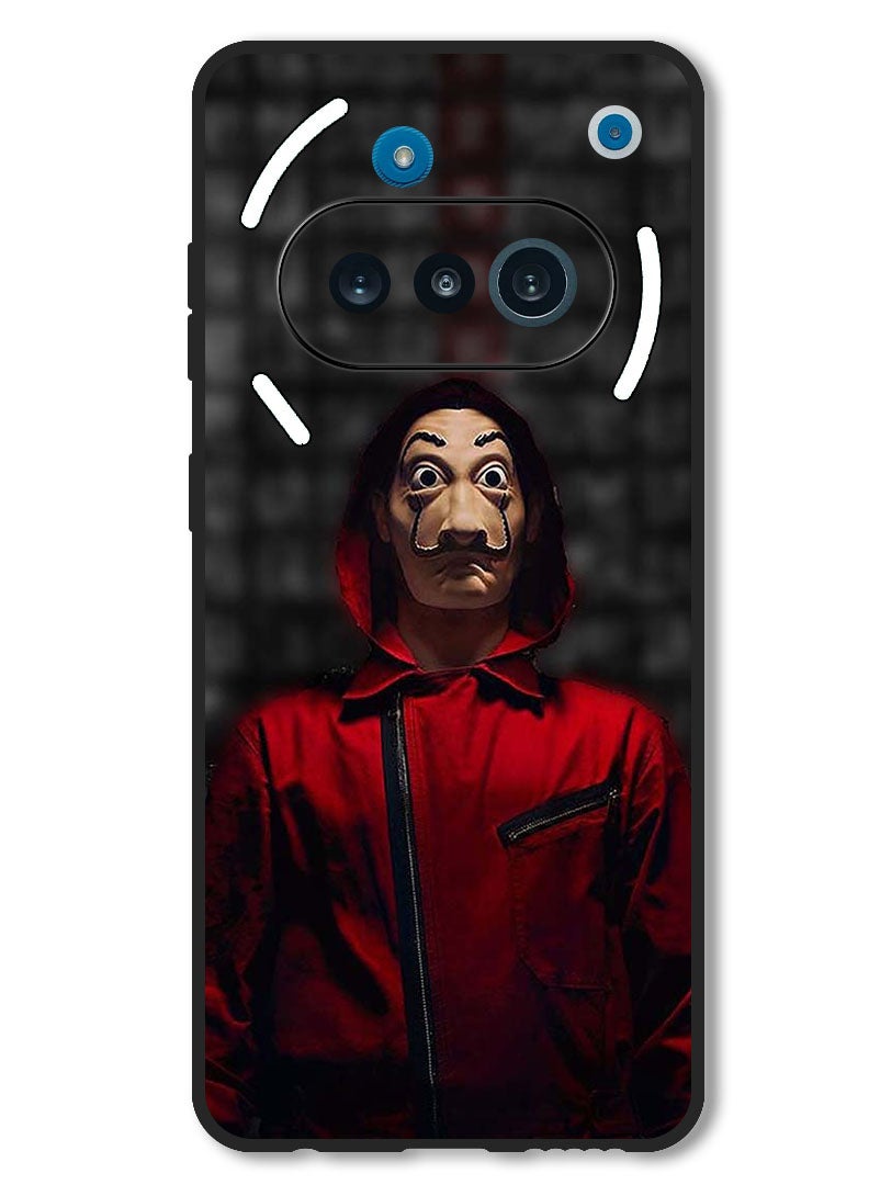 Theodor Case Compatible with Nothing Phone 3a Protection Shockproof Bumper Cover Red Jokar Mask - Image 1