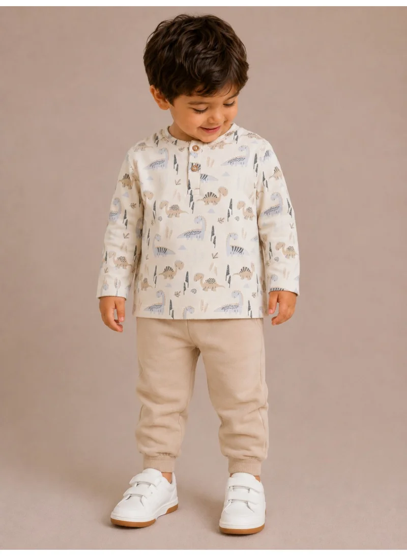 Dirkje Boys Dinosaur Print Pullover & Jogger Pants Set