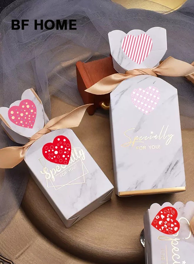 BF HOME Heart Sticker Labels - 500 Pcs - 1 Inch - 8 Cute Designs - for Gift Wrapping, Scrapbooking, Decoration, DIY Crafts - Image 3