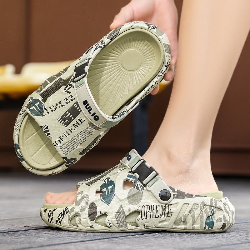Children'S Shoes, Couple'S Beach Shoes, Unisex Sandals, Summer Outdoor Non-Slip Parent-Child Shoes, Clogs - Image 1