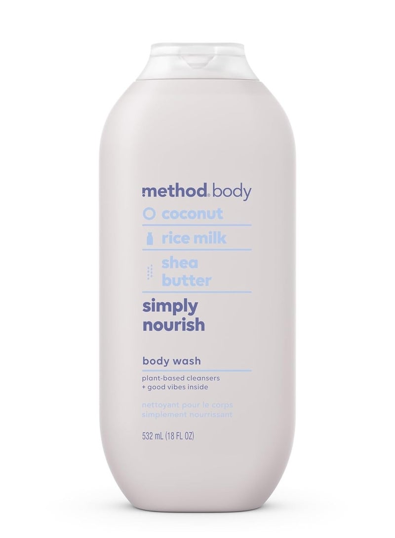 Method Method Body Wash, Simply Nourish, Paraben and Phthalate Free, 18 oz (Pack of 1) - Image 1