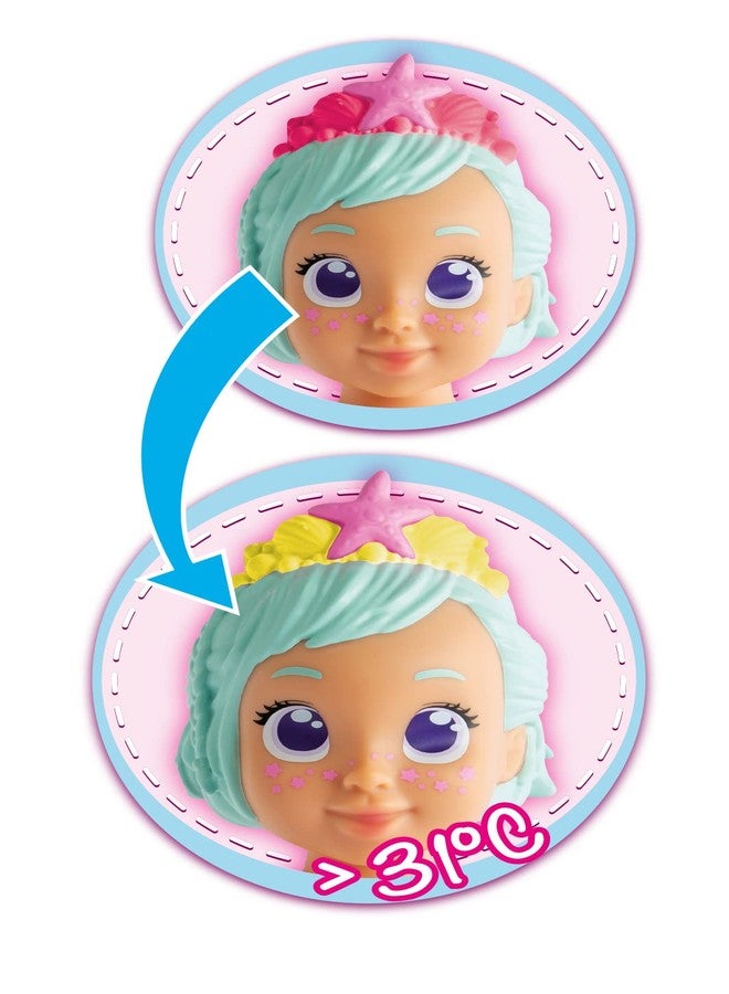 Simba 105030007 Vinyl Baby Mermaid Doll with Colour Changing Function, Easy to Dry, Bath Doll, 30 cm, from 2 Years - Image 3