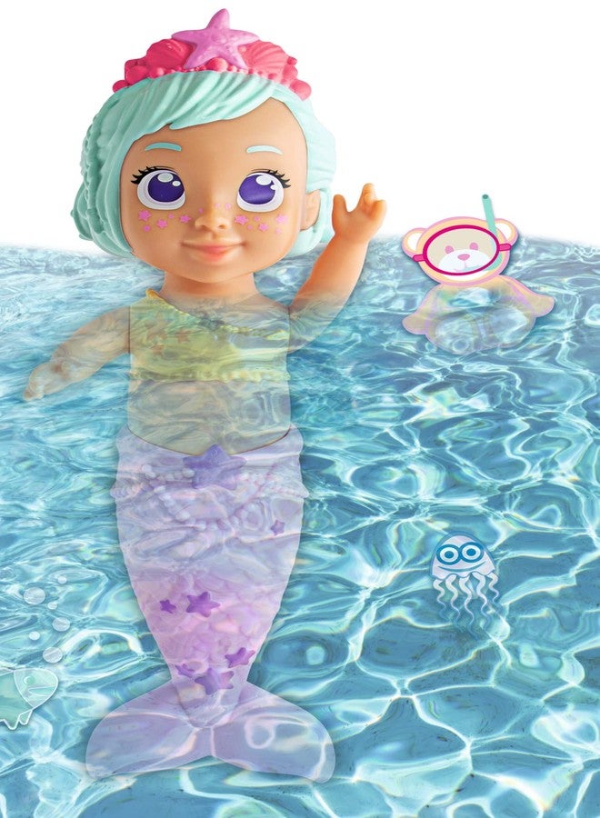 Simba 105030007 Vinyl Baby Mermaid Doll with Colour Changing Function, Easy to Dry, Bath Doll, 30 cm, from 2 Years - Image 4