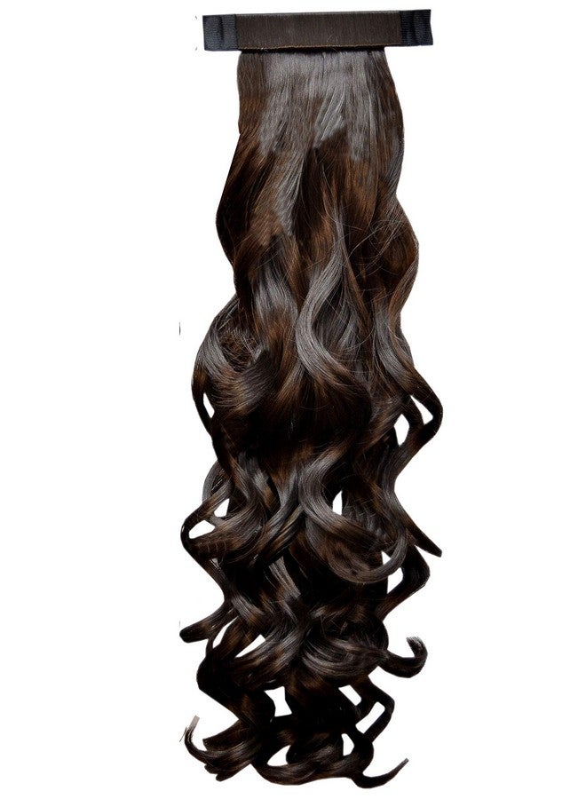 KIS Beautiful Snapon Ponytail Hair Extension (2 in 1) Natural Human Hair Blend Salon-Quality Voluminous Luxurious Customizable | Tangle Free Hair (23 Inch Length So3 Natural Brown Curly) - Image 2