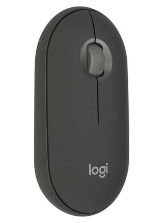 Pebble Mouse 2 M350s, Slim Bluetooth Wireless Mouse, 3-Device Pairing, Customizable Middle Button, Silent Clicks, 400-4000 DPI Adjustable, Recycled Plastic, Compatible with Windows, macOS, Chromebook, Tonal Graphite | 910-007015 Graphite