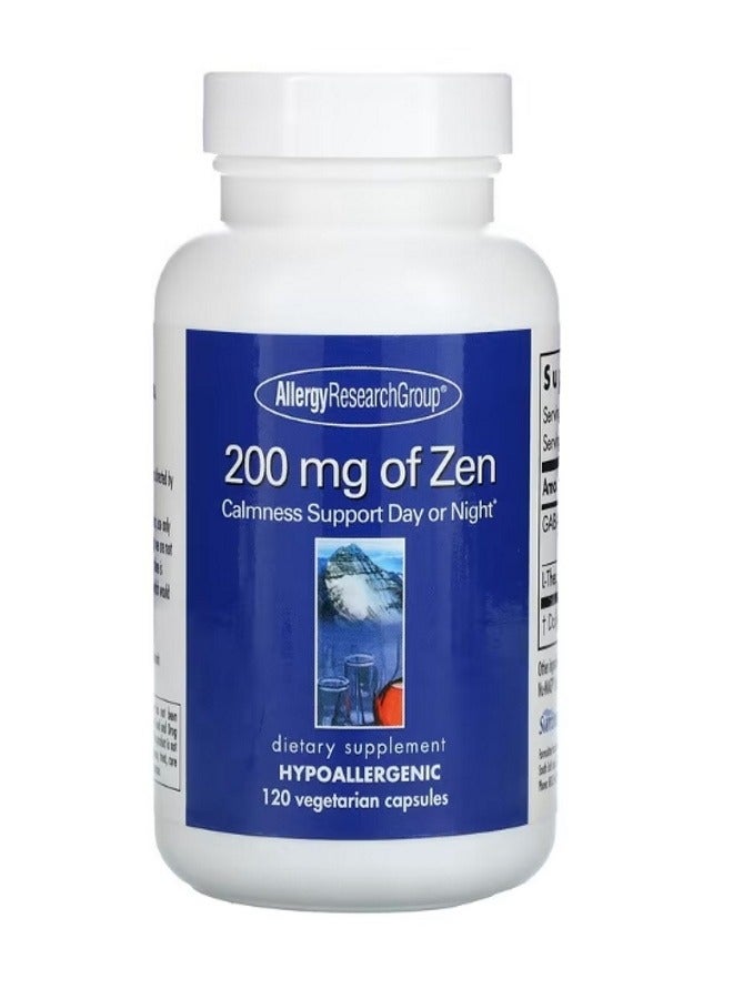Allergy Research Group Zen 200 mg 120 Vegetarian Capsules - Image 1