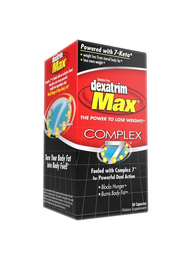 Stacker 2 Dexatrim Max Complex-7 | Lose Weight & Burn Fat w/ Seven Healthy Ingredients Designed to Boost Energy & Reduce Hunger,60 Capsules