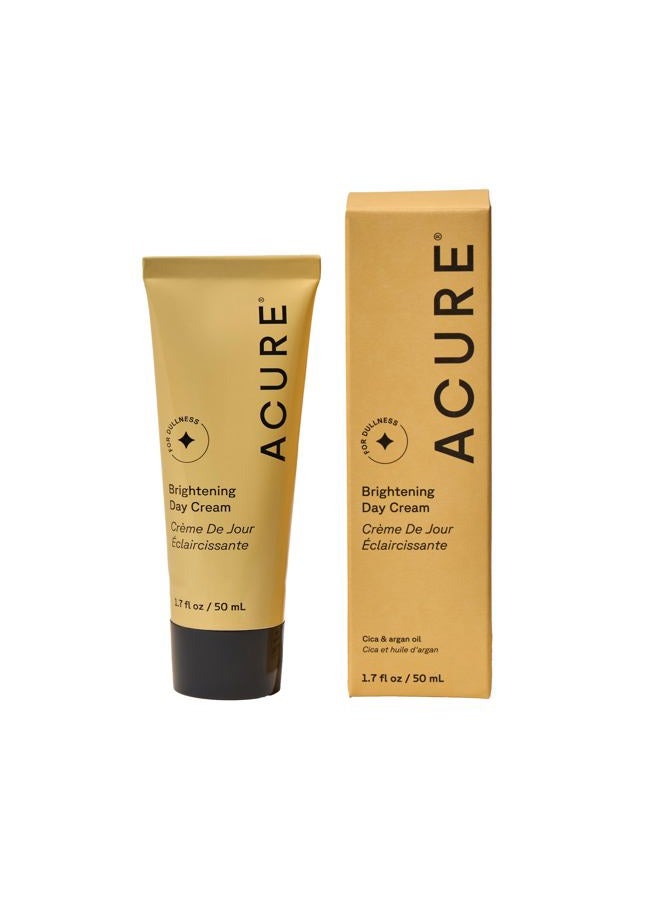 Acure كريم النهار المشرق - كريم النهار للبشرة المتألقة مع سيكا وزيت الأركان - يرطب، يوازن اللون - تركيبة نباتية 100% - لجميع أنواع البشرة - مكونات مهدئة ومغذية - 1.7 أونصة سائلة - Image 1