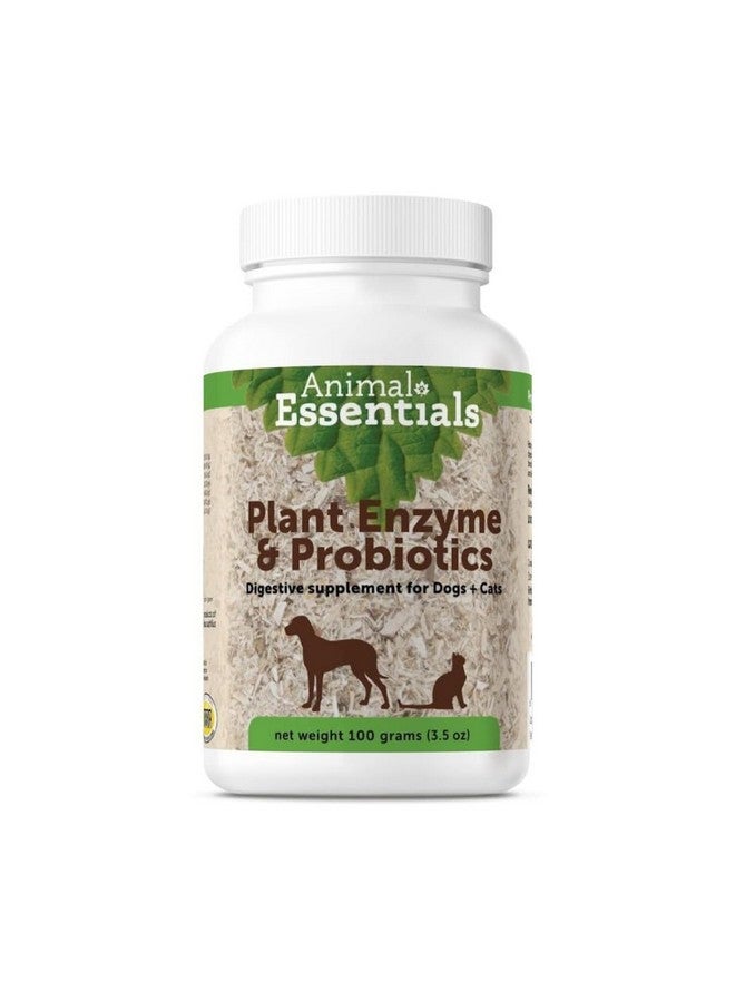 Animal Essentials Plant Enzyme & Probiotics for Dogs & Cats - Digestive Enzymes for Dogs, Probiotic Powder, Digestive Supplement, No Preservatives, Veterinarian Recommended - 3.5 Oz - Image 1