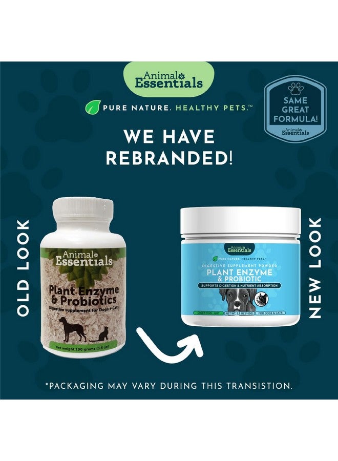 Animal Essentials Plant Enzyme & Probiotics for Dogs & Cats - Digestive Enzymes for Dogs, Probiotic Powder, Digestive Supplement, No Preservatives, Veterinarian Recommended - 3.5 Oz - Image 2