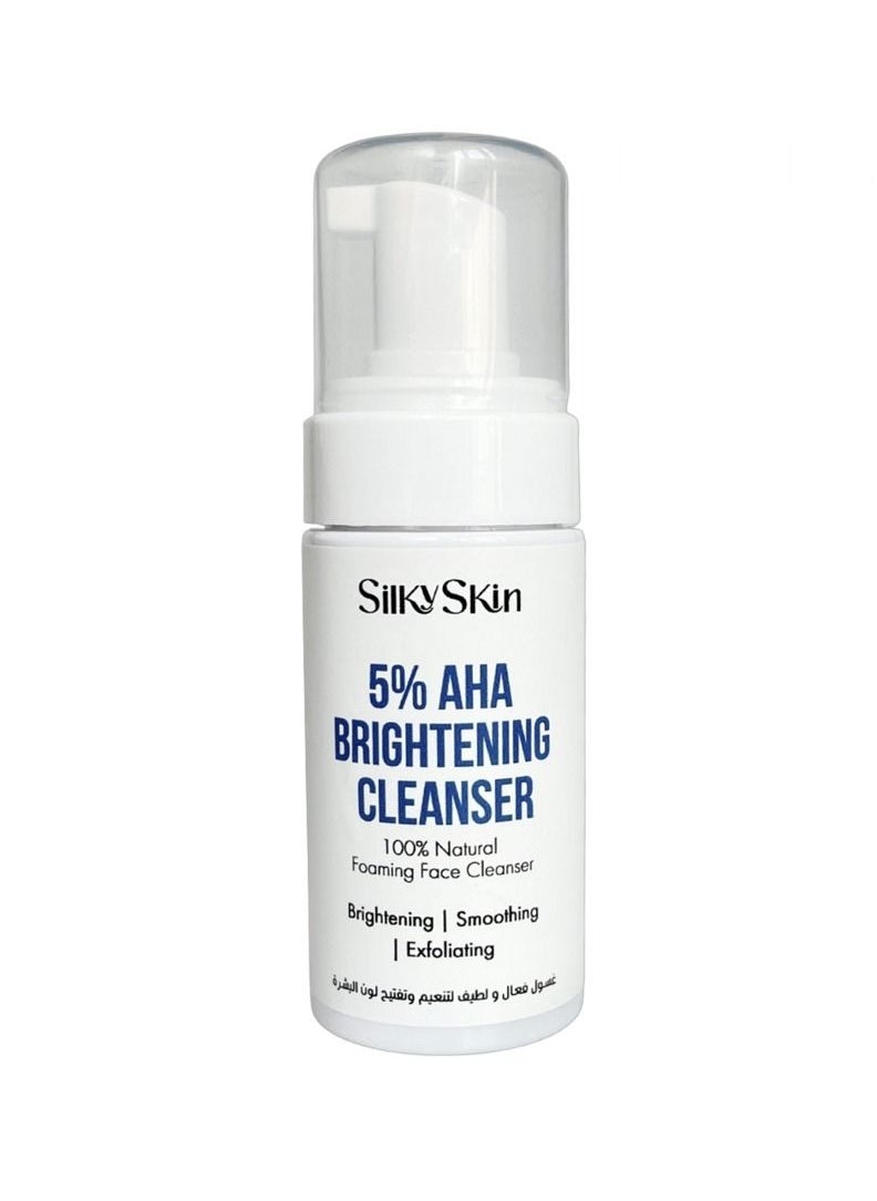 Silky Skin 5% AHA Brightening Cleanser For Radiant Skin- 100% Natural Foaming Face Cleanser 100 g  - Image 1