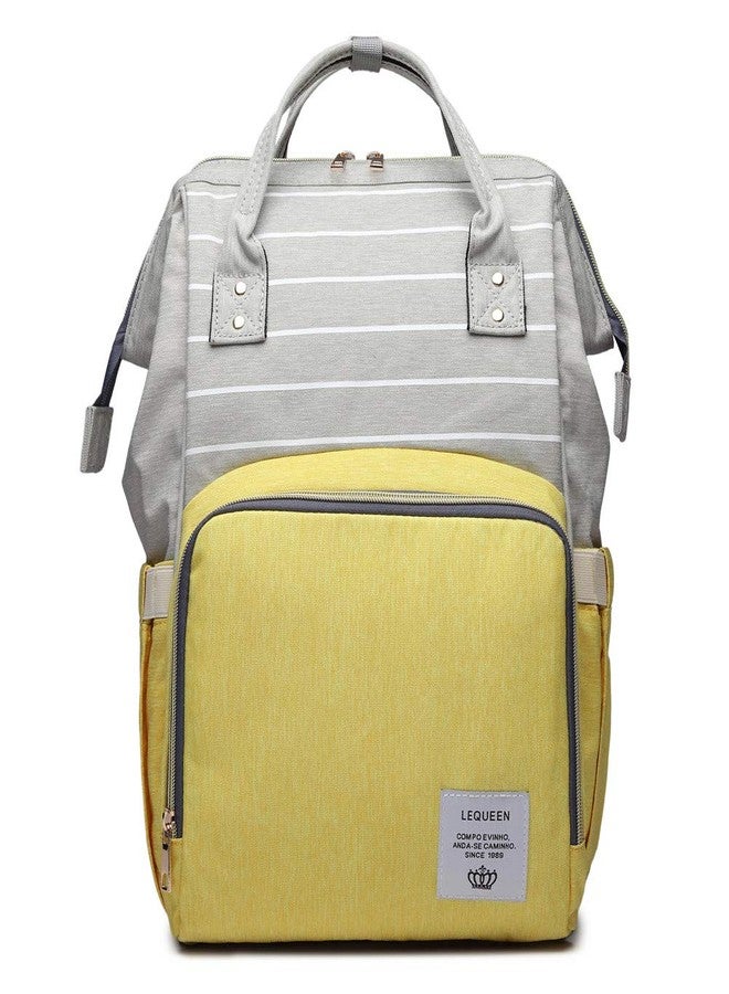 Armbq Diaper Bag Backpack Waterproof Multi-Function Diaper Bag for Baby Care Travel Essentials Baby Bag for Mom Large Capacity Yellow - Image 1