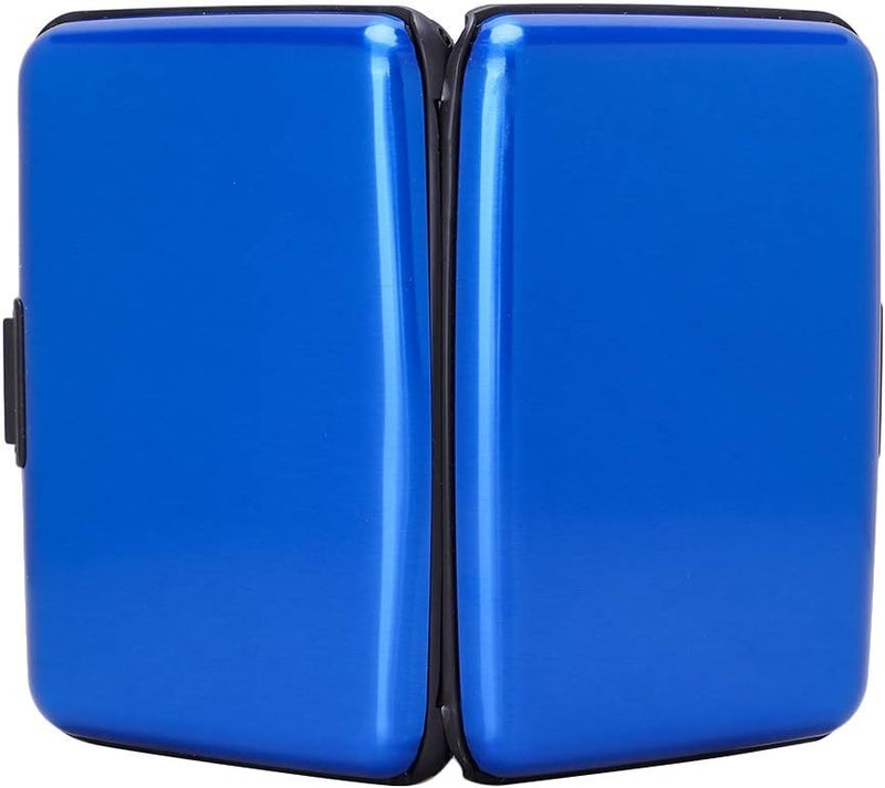 ELFISH RFID Blocking Credit Card Protector Aluminum ID Case Hard Shell Business Card Holders Metal Wallet for Men or Women (blue) - Image 3
