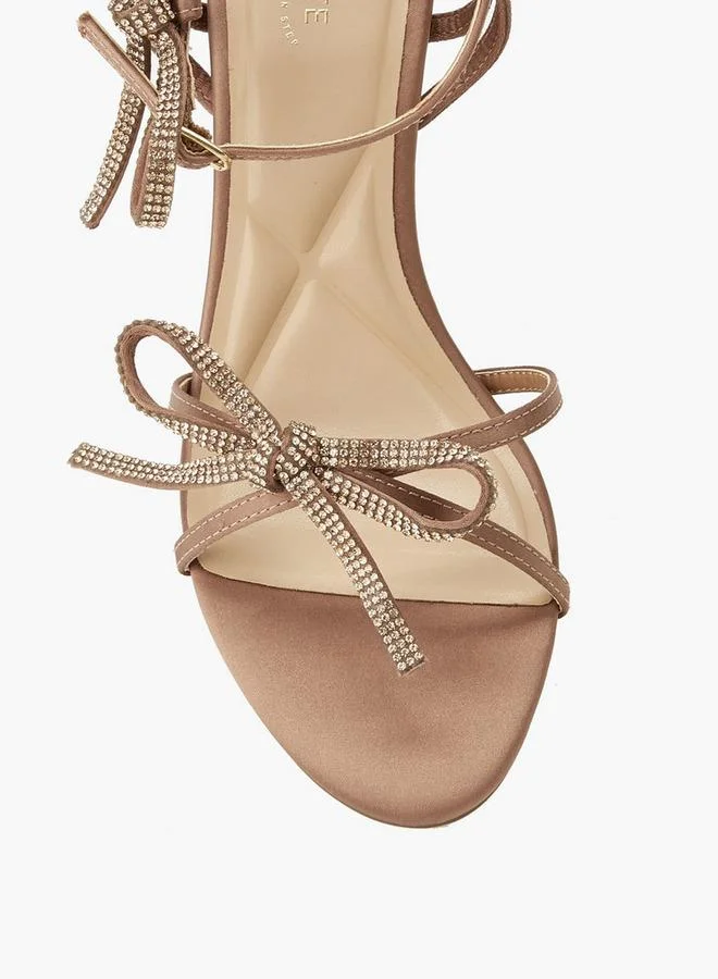 Celeste TAUPE Women Embellished Stiletto Heel Sandals for Women | Best Price UAE