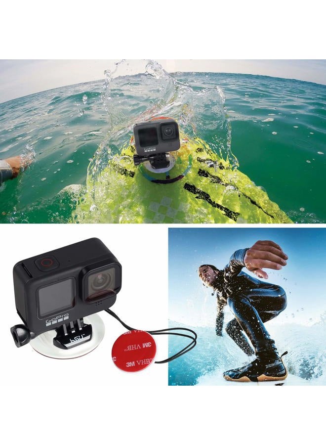 HSU Surf Mounts and Accessories for Ski, Snorkeling, Surfing, Wakeboarding Fitting GoPro Hero 13,12,11,10,9,8,7,6,5 Black, Silver, AKASO Campark, and Other Action Cameras (Surfing Kit) - Image 3