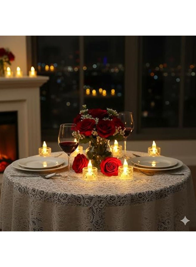 Flameless LED Crystal Tealight Candles (Set of 6) – Battery Operated - Image 3