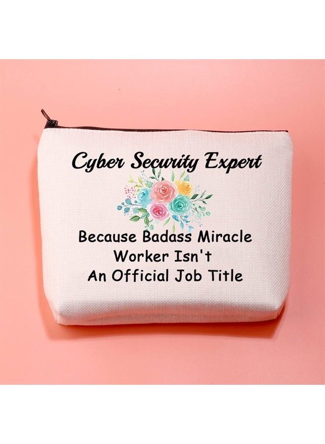 JXGZSO Computer Security Expert Makeup Bag Funny Cyber Security Ethical Gifts Cyber Hacker Cosmetic Bag Cybersecurity Bag  - Image 2