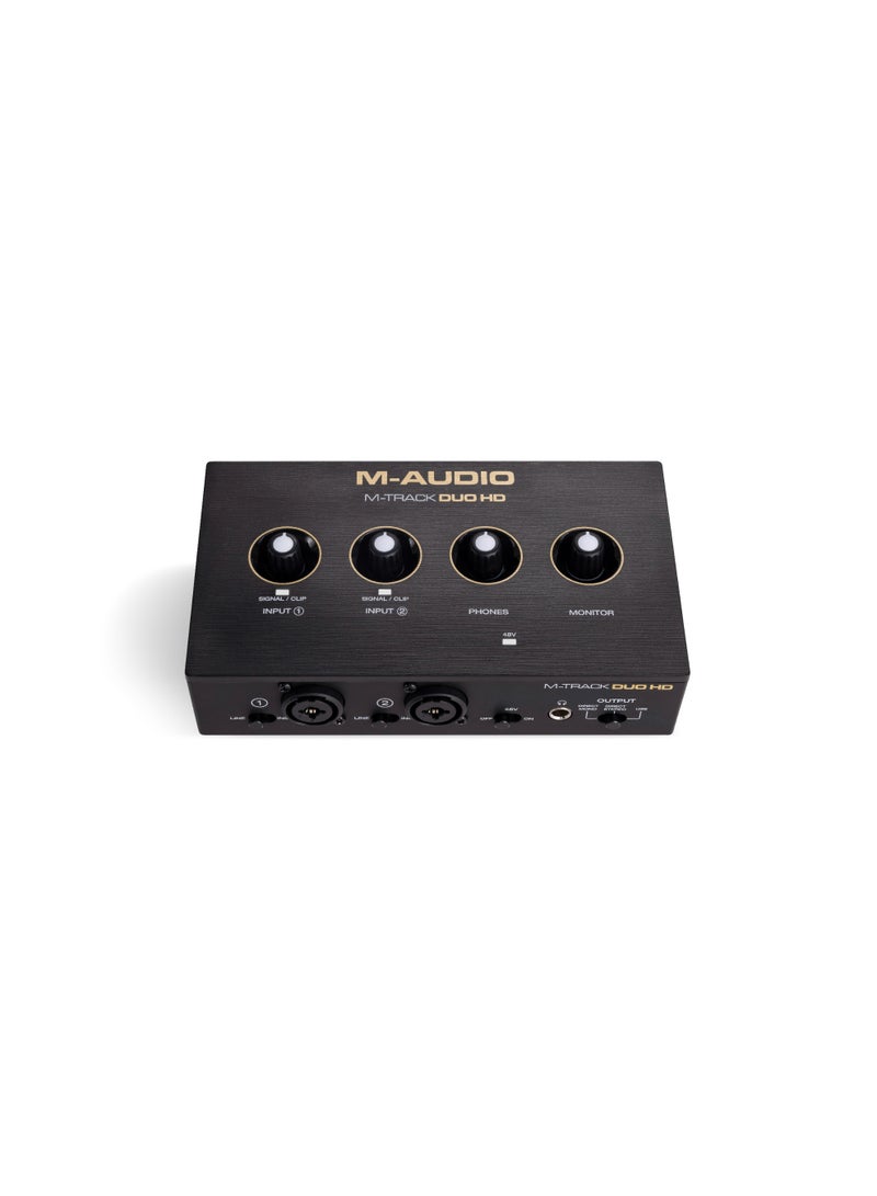 M-Audio M-Track Duo HD 192-KHz 2-channel USB-C Audio Interface with Crystal Preamp, Phantom Power and Combo Inputs - Image 4