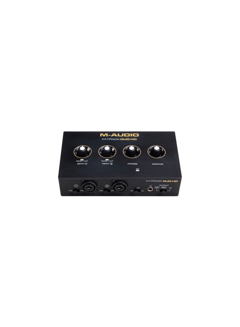 M-Audio M-Track Duo HD 192-KHz 2-channel USB-C Audio Interface with Crystal Preamp, Phantom Power and Combo Inputs - Image 5