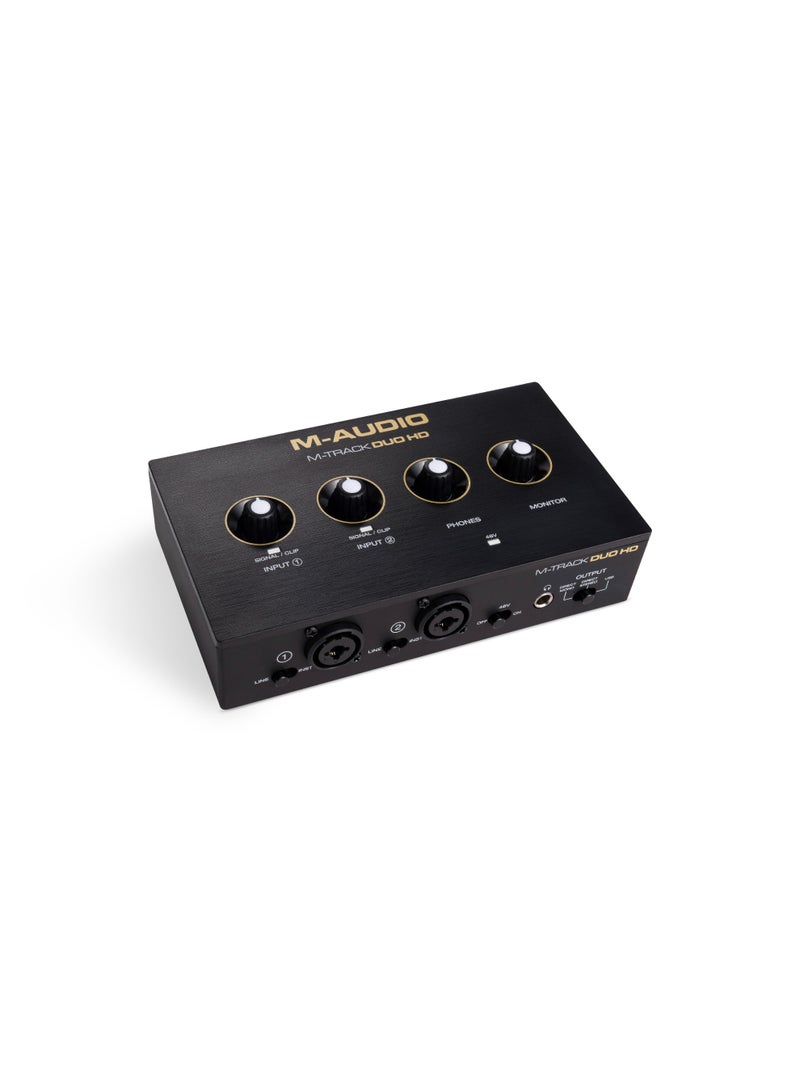 M-Audio M-Track Duo HD 192-KHz 2-channel USB-C Audio Interface with Crystal Preamp, Phantom Power and Combo Inputs - Image 1