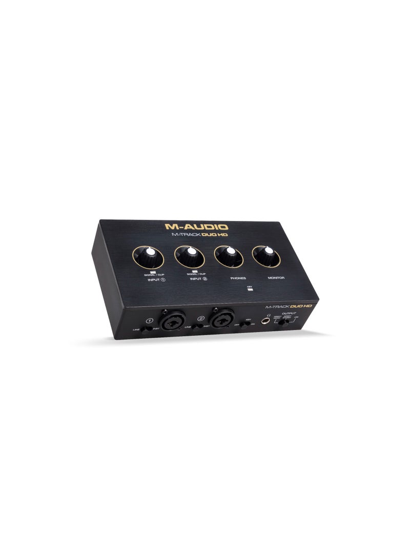 M-Audio M-Track Duo HD 192-KHz 2-channel USB-C Audio Interface with Crystal Preamp, Phantom Power and Combo Inputs - Image 2