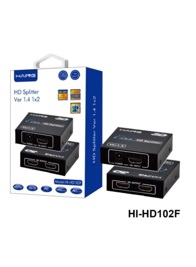 Haing موزع HDMI 4Kx2K 1x2 مدخل 1 مخرج 2 4K مع موزع UHD 1.4V - Image 1