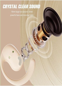 Letv Bluetooth 5.4 Chip, Air Conduction True Wireless Headphones, 16.6mm Large Drivers, Ultra-Lightweight Sporty With Earhooks For Running, Fitness, Compatible With IPhone And Android- Khaki  - Image 2
