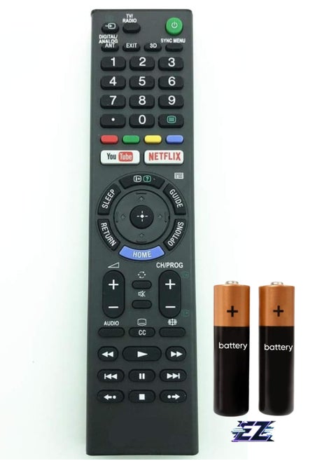 Remote Control Suitable for Sony LCD LED 3D TV with YouTube Netflix Button RMT-TX300E RMT-TX300P rmf-tx100e with battery