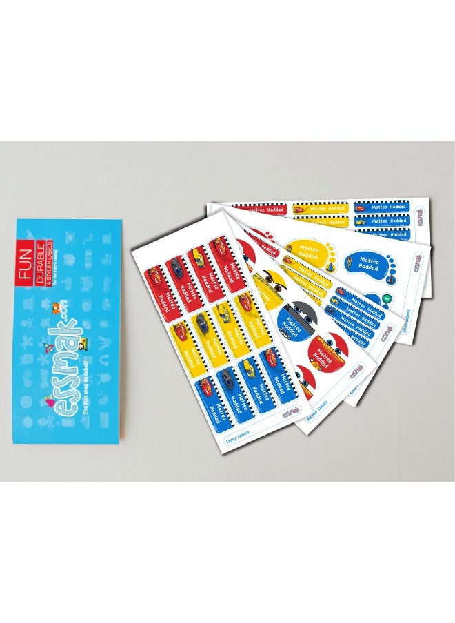Essmak Disney Personalized Waterproof Name Labels for Kids – Set of 74 Custom Stickers for School Supplies, Lunch Boxes, Clothes and Toys  - Image 2
