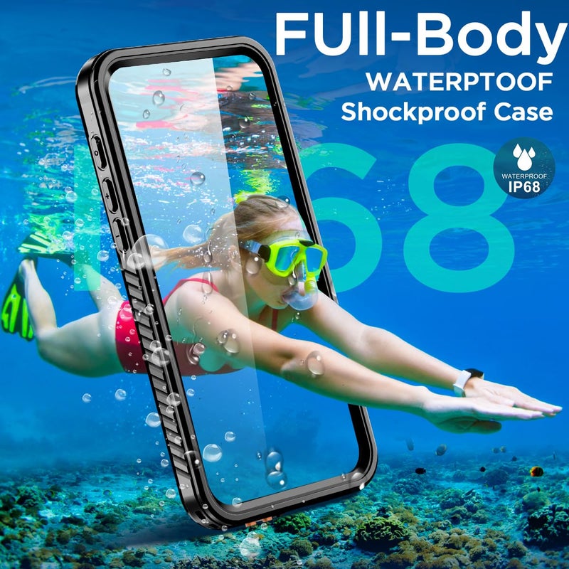 AICase Compatible with iPhone 17 Case Waterproof, Clear Water Proof Built-in Screen Protector Shockproof Dustproof Snowproof Full Body Rugged Underwater Phone Case with Lanyard - Image 2