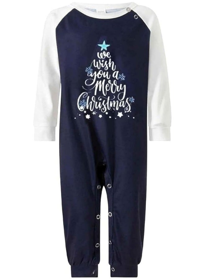 CCOVERY Matching Family Pajamas Sets Holiday Long Sleeve Christmas Pajamas Round Neck Print Xmas Pjs Matching Set Casual Soft Home Sleepwear Loungewear - Image 3